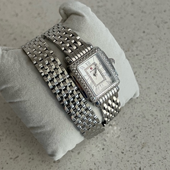 Michele Accessories - MICHELE Deco Madison Mini Diamond Head & Bracelet, 22mm Silver